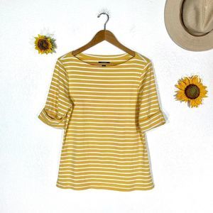 Chaps yellow and white striped xl pull over shirts